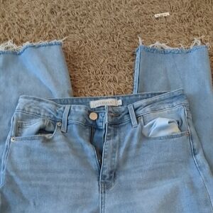 Just USA Women's Cropped Light Blue Jeans